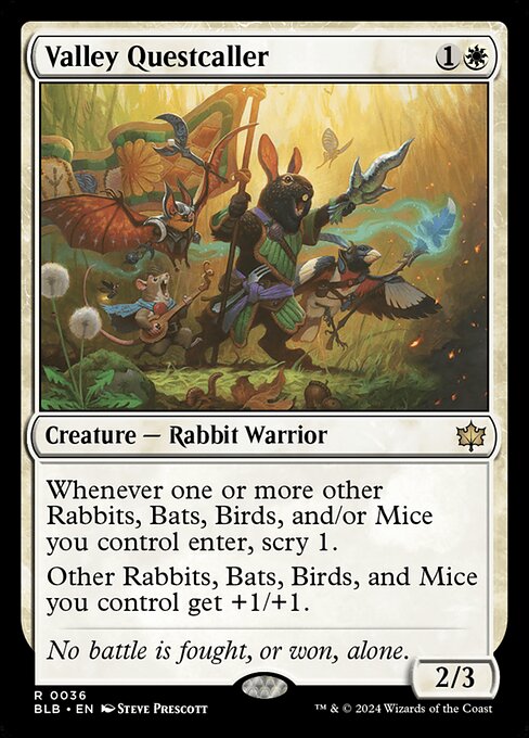 CAD Valley Questcaller card from the Bloomburrow set