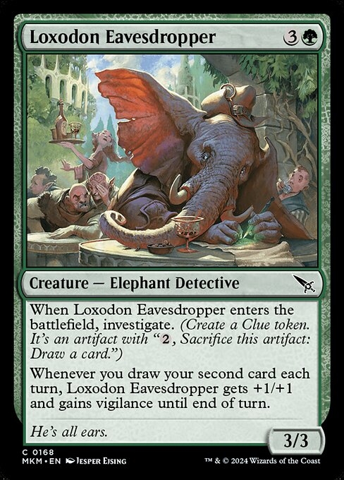 CAD Loxodon Eavesdropper card from the Murders at Karlov Manor set