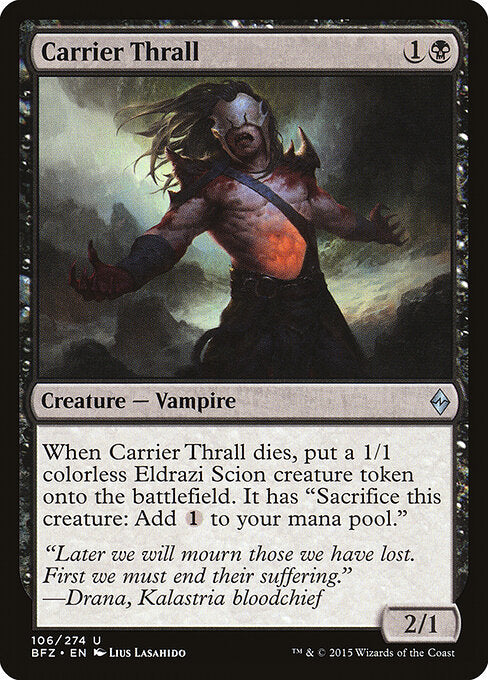 Carrier Thrall card from the Battle for Zendikar set