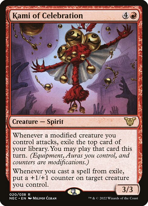 Kami of Celebration card from the Neon Dynasty Commander set