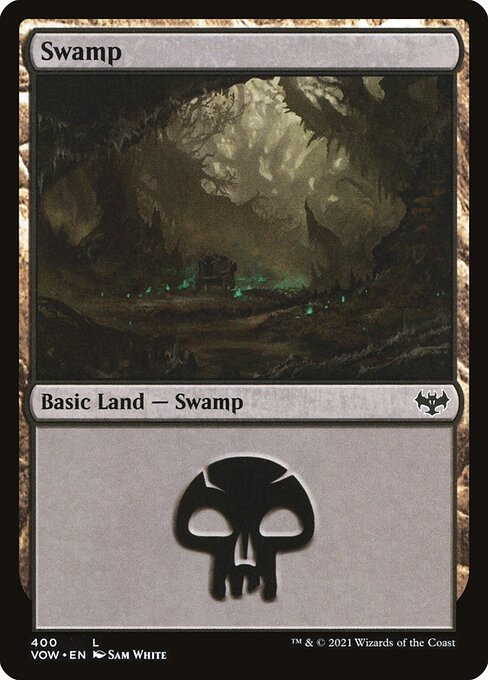  Foil Swamp card from the Innistrad: Crimson Vow set