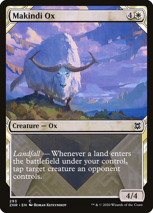  Foil Showcase Makindi Ox card from the Zendikar Rising set