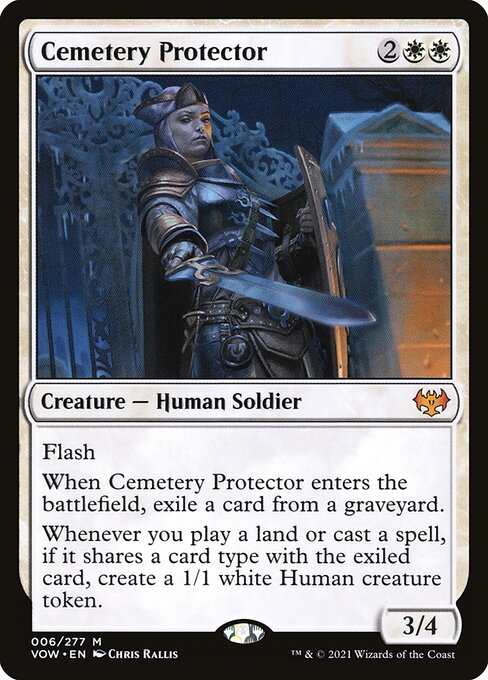 CAD Cemetery Protector card from the Innistrad: Crimson Vow set