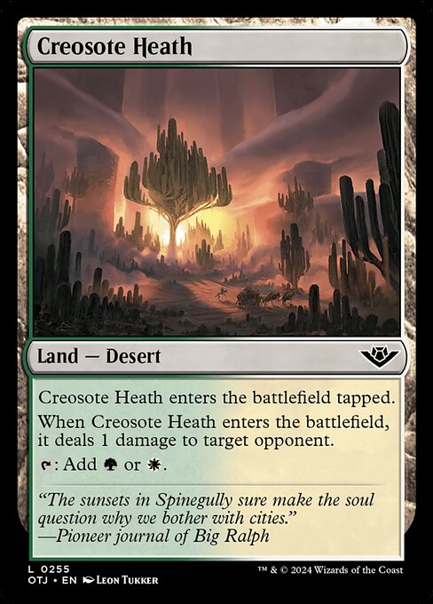 Creosote Heath card from the Outlaws of Thunder Junction set
