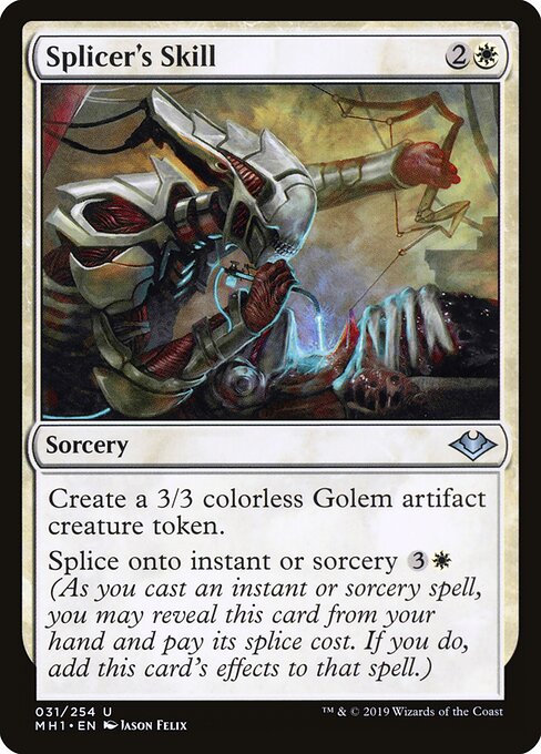 Splicer's Skill card from the Modern Horizons set