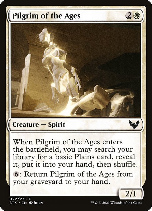  Foil Pilgrim of the Ages card from the Strixhaven: School of Mages set