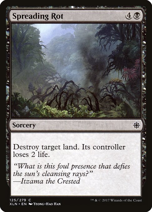 Spreading Rot card from the Ixalan set