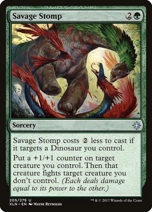 Savage Stomp card from the Ixalan set