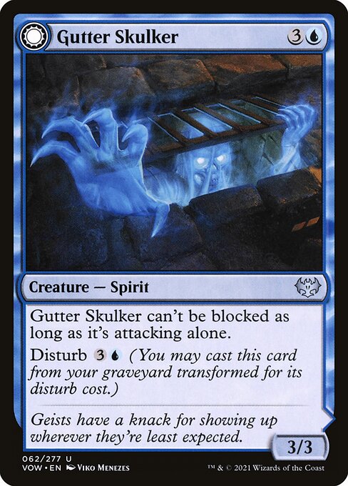 CAD Gutter Skulker // Gutter Shortcut card from the Innistrad: Crimson Vow set