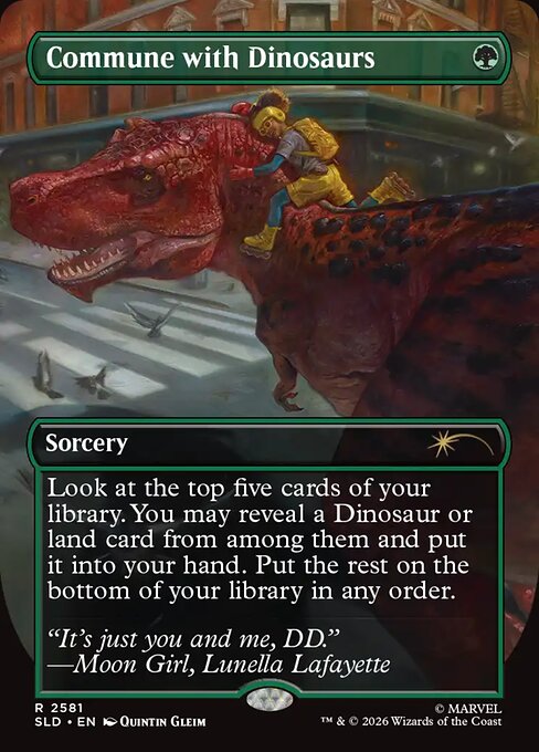  Foil Commune with Dinosaurs card from the Secret Lair Drop set