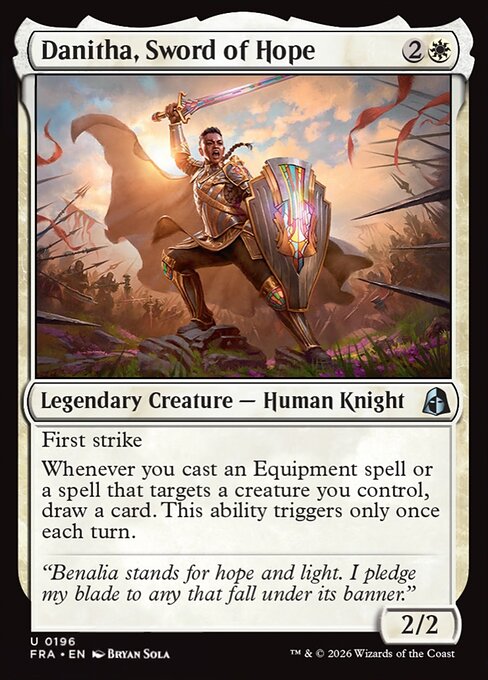 CAD Danitha, Sword of Hope card from the Reality Fracture set