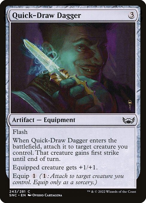 Quick-Draw Dagger card from the Streets of New Capenna set