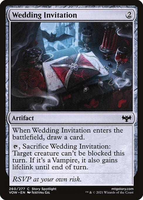 CAD Wedding Invitation card from the Innistrad: Crimson Vow set