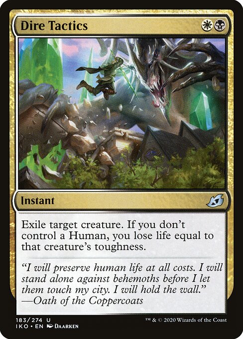 Dire Tactics card from the Ikoria: Lair of Behemoths set