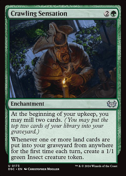 Crawling Sensation card from the Duskmourn: House of Horror Commander set