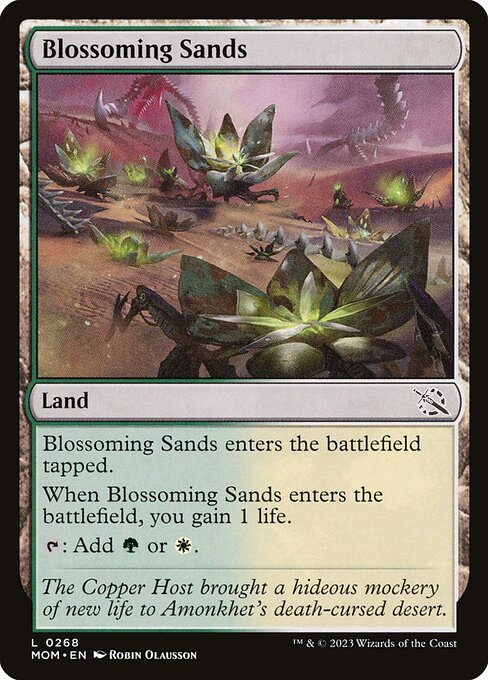  Foil Blossoming Sands card from the March of the Machine set