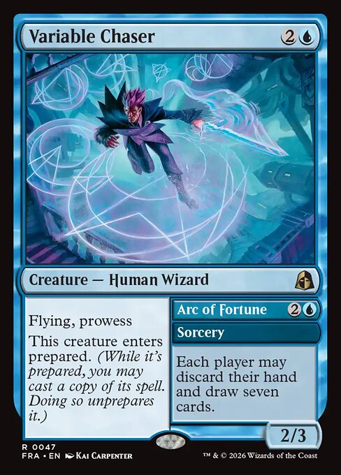 CAD Variable Chaser // Arc of Fortune card from the Reality Fracture set