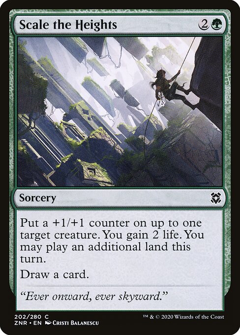  Foil Scale the Heights card from the Zendikar Rising set