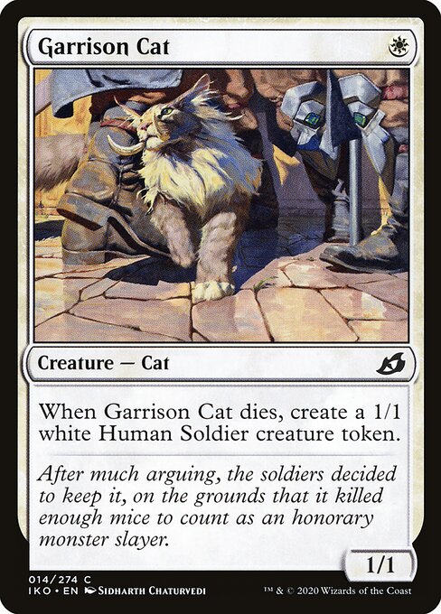 Garrison Cat card from the Ikoria: Lair of Behemoths set