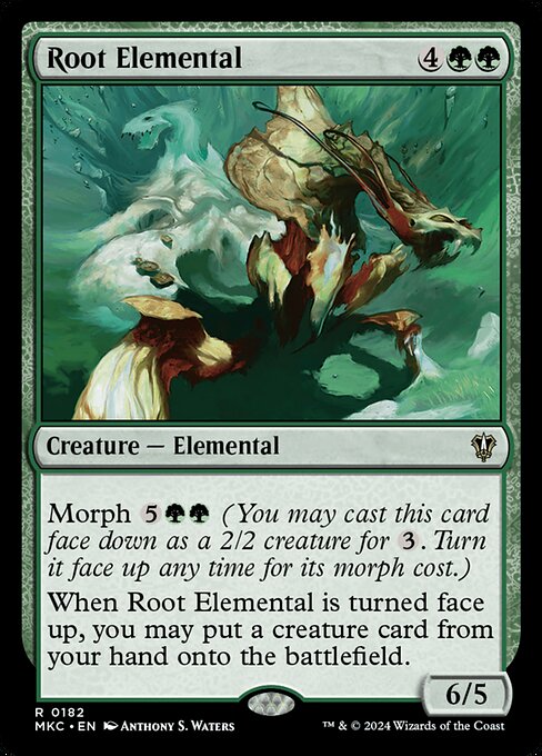 Root Elemental card from the Murders at Karlov Manor Commander set