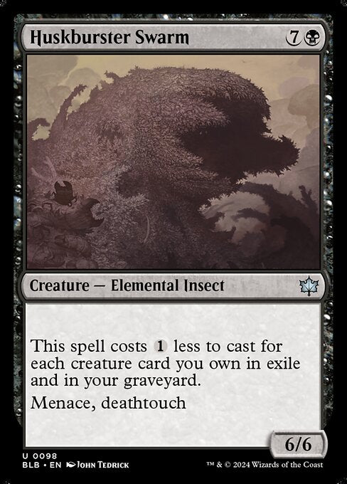 CAD Huskburster Swarm card from the Bloomburrow set