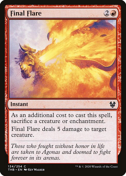  Foil Final Flare card from the Theros Beyond Death set