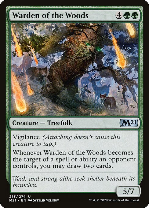  Foil Warden of the Woods card from the Core Set 2021 set