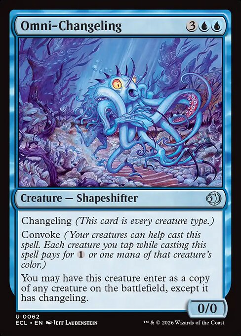 Omni-Changeling card from the Lorwyn Eclipsed set