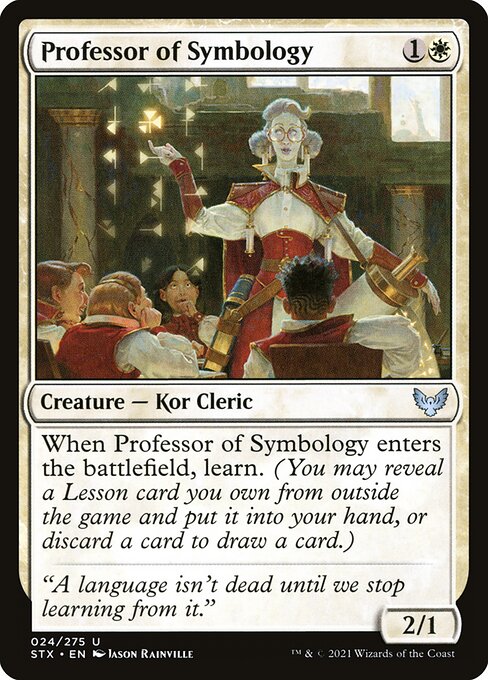  Foil Professor of Symbology card from the Strixhaven: School of Mages set