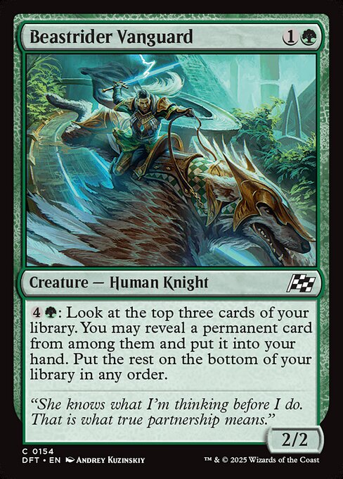  Foil Beastrider Vanguard card from the Aetherdrift set
