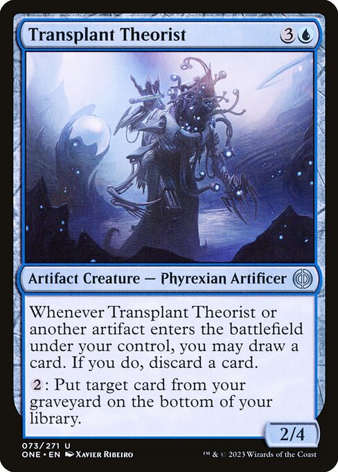  Foil Transplant Theorist card from the Phyrexia: All Will Be One set