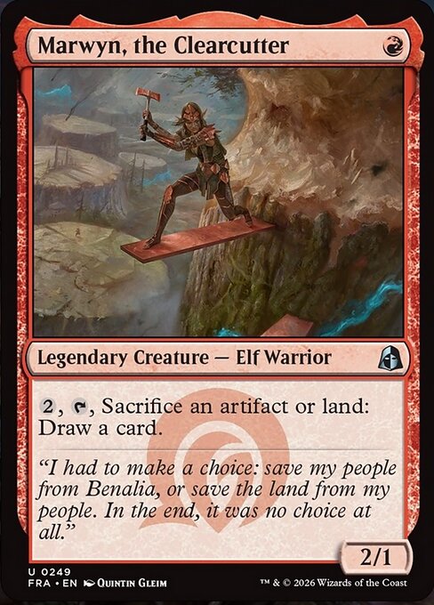  Foil CAD Marwyn, the Clearcutter card from the Reality Fracture set
