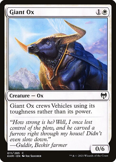 Foil Giant Ox card from the Kaldheim set