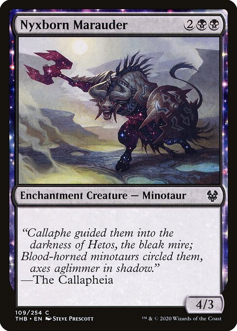 CAD Nyxborn Marauder card from the Theros Beyond Death set