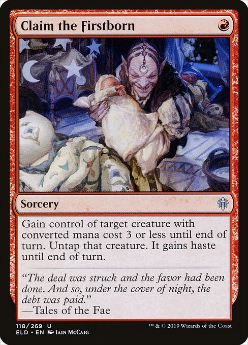 Claim the Firstborn card from the Throne of Eldraine set