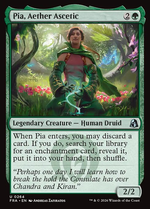CAD Pia, Aether Ascetic card from the Reality Fracture set