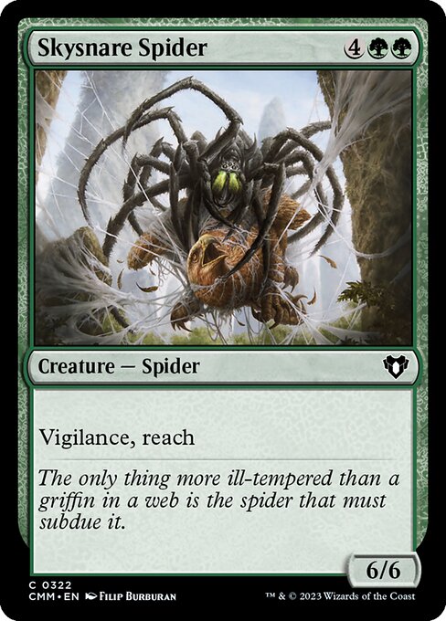 Skysnare Spider card from the Commander Masters set